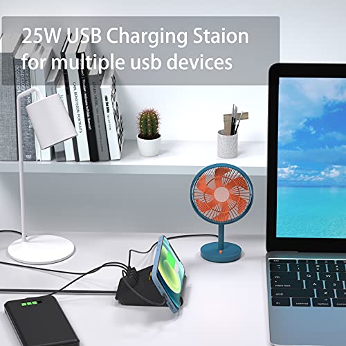 USB Charging Station, 4 USB Desktop Charging Station for Multiple Devices Compatible with Smart Phones, Speaker, Power Bank and More