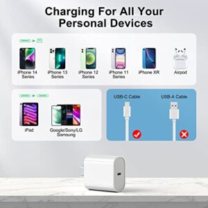 Suzunaus for iPhone Charging Block, 3-Pack 20W USB C Fast Charger Block for iPhone 14/14 Plus/14 Pro/14 Pro Max 13 12 11 SE XS XR X, PD USBC Charging Plug Cube Type C Wall Power Adapter Brick Box