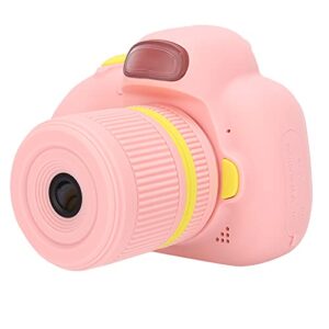 kids digital camera, night flash function children digital camera no‑edge design for kids(pink)