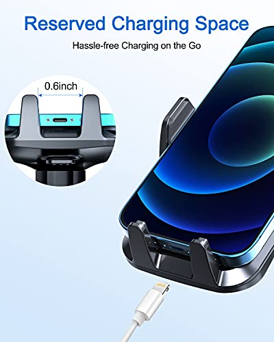 vanva 【 Military-Grade Universal Air Vent Car Mount, 【 Big Phones & Thick Case Friendly 】 Cell Phone Holder for Car Hands Free Clamp Cradle Vehicle Compatible with All Apple iPhone