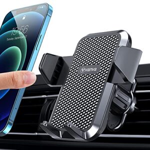 vanva 【 Military-Grade Universal Air Vent Car Mount, 【 Big Phones & Thick Case Friendly 】 Cell Phone Holder for Car Hands Free Clamp Cradle Vehicle Compatible with All Apple iPhone