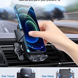 vanva 【 Military-Grade Universal Air Vent Car Mount, 【 Big Phones & Thick Case Friendly 】 Cell Phone Holder for Car Hands Free Clamp Cradle Vehicle Compatible with All Apple iPhone