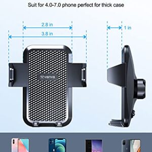 vanva 【 Military-Grade Universal Air Vent Car Mount, 【 Big Phones & Thick Case Friendly 】 Cell Phone Holder for Car Hands Free Clamp Cradle Vehicle Compatible with All Apple iPhone