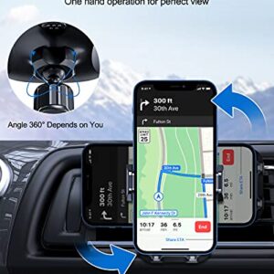 vanva 【 Military-Grade Universal Air Vent Car Mount, 【 Big Phones & Thick Case Friendly 】 Cell Phone Holder for Car Hands Free Clamp Cradle Vehicle Compatible with All Apple iPhone