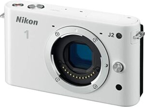 nikon 1 j2 10.1 mp hd digital camera (white) body only (renewed)