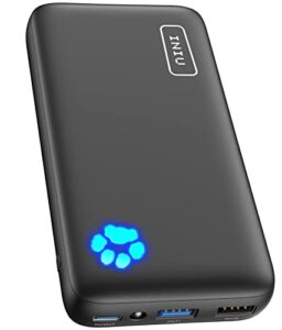 iniu portable charger, 18w pd qc 20000mah usb c power bank, fast charging compact battery pack, 3-output phone charger compatible with iphone 14 13 12 11 x 8 pro samsung s20 s10 google lg ipad tablet