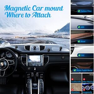 TANGLEI Magnetic Phone Car Mount Holder, Universal Dashboard Phone Holder for Car