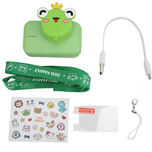 2 Inch Kids Mini Camera, Mini Video Recorder Portable IPS Screen 720P 20MP Dual Camera High Definition Digital Camera for Children (Green)