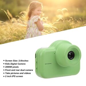 2 Inch Kids Mini Camera, Mini Video Recorder Portable IPS Screen 720P 20MP Dual Camera High Definition Digital Camera for Children (Green)