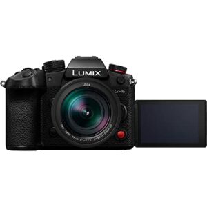 Panasonic Lumix GH6 Mirrorless Camera with 12-60mm f/2.8-4 Lens (DC-GH6LK) + Sony 64GB Tough SD Card + Card Reader + Case + Flex Tripod + Hand Strap + Memory Wallet + Cap Keeper + Cleaning Kit