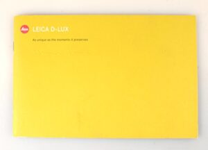 leica d-lux digital camera info booklet