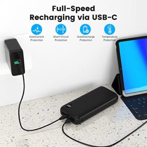 New 31000mAh Dual USB Portable Charger, LCD Display Power Bank with USB C Input Backup Charger for iPhone 6S 7 8 X XS XR 11 12 13, Galaxy S10 S21, Pixel 6 etc