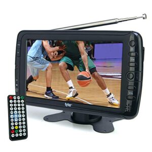 Tyler 7" Portable TV LCD Monitor Rechargeable Battery Powered Wireless Capability HD-TV, USB, HDMI Input, AC/DC, Remote Control Built In Stand Small For Car Kids Travel