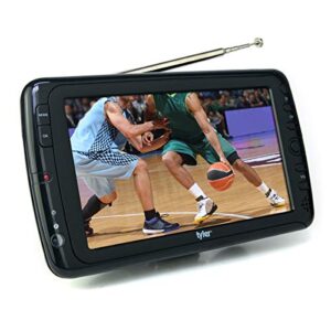 Tyler 7" Portable TV LCD Monitor Rechargeable Battery Powered Wireless Capability HD-TV, USB, HDMI Input, AC/DC, Remote Control Built In Stand Small For Car Kids Travel