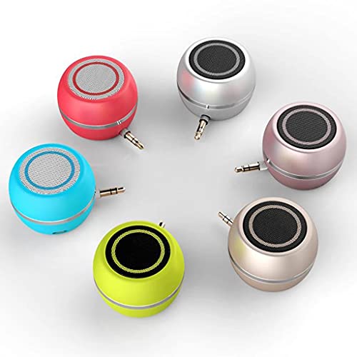 vomauxin Wireless Mini Speaker with 3.5mm Aux Input Jack, 3W Loud Portable Speaker for iPhone iPod iPad Cellphone Tablet Laptop, with USB Rechargeable Battery, Gift Choice for Kids, Silver