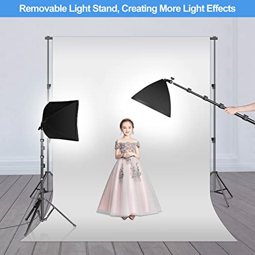 EMART Softbox Lighting Kit,16"X16" Soft Box and 3 Colors Temperature 3000-5500K 85W LED Light kit with Remote,Professional Softbox Photography Light Kit for Portrait,Video Recording, Filming(1PACK)