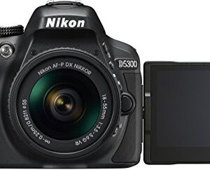 Nikon D5300 Digital SLR Camera - Black (24.2 MP, AF-P 18-55mm VR Lens Kit) 3-Inch LCD Screen - International Version (No Warranty)