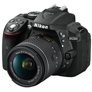 Nikon D5300 Digital SLR Camera - Black (24.2 MP, AF-P 18-55mm VR Lens Kit) 3-Inch LCD Screen - International Version (No Warranty)