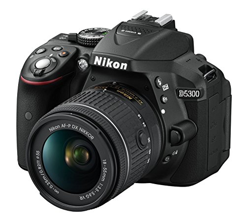 Nikon D5300 Digital SLR Camera - Black (24.2 MP, AF-P 18-55mm VR Lens Kit) 3-Inch LCD Screen - International Version (No Warranty)