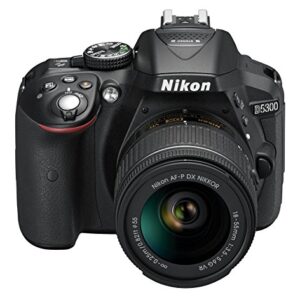 Nikon D5300 Digital SLR Camera - Black (24.2 MP, AF-P 18-55mm VR Lens Kit) 3-Inch LCD Screen - International Version (No Warranty)