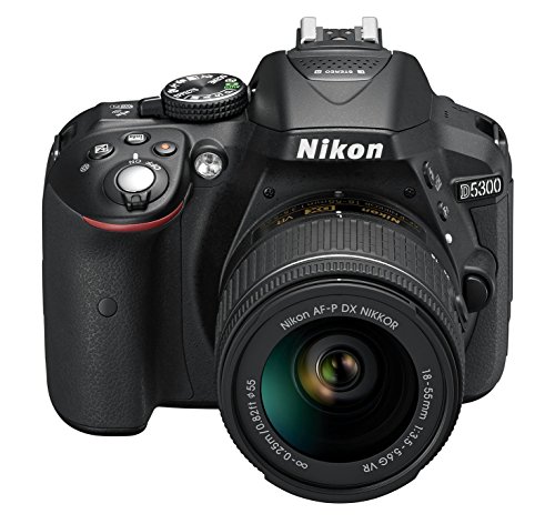 Nikon D5300 Digital SLR Camera - Black (24.2 MP, AF-P 18-55mm VR Lens Kit) 3-Inch LCD Screen - International Version (No Warranty)