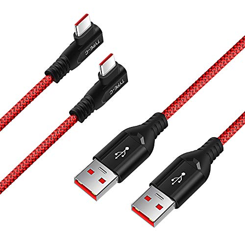 TITACUTE USB Type C Cable Right Angle Fast Charging Cord 2-Pack 6.6FT 80W SUPERVOOC Charge for OnePlus 10 Pro 11 65W WARP Charge for Nord 2 9 8T 8 7T Dash Charge Charging Rapidly for OnePlus 7 6T 6 5