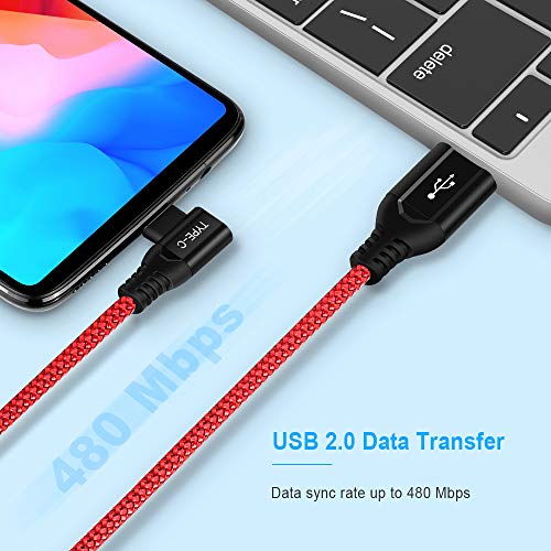 TITACUTE USB Type C Cable Right Angle Fast Charging Cord 2-Pack 6.6FT 80W SUPERVOOC Charge for OnePlus 10 Pro 11 65W WARP Charge for Nord 2 9 8T 8 7T Dash Charge Charging Rapidly for OnePlus 7 6T 6 5