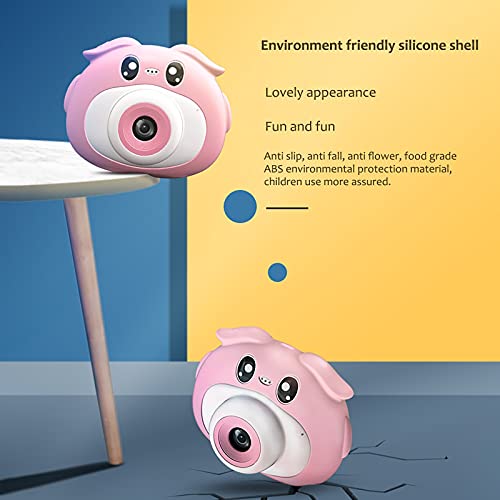 Niaviben Digital Camera for Kid's Cute Cartoon 1080p HD Mini Front and Rear Dual Camera Children's Digital Camera Blue