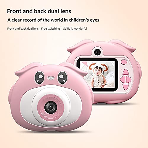 Niaviben Digital Camera for Kid's Cute Cartoon 1080p HD Mini Front and Rear Dual Camera Children's Digital Camera Blue