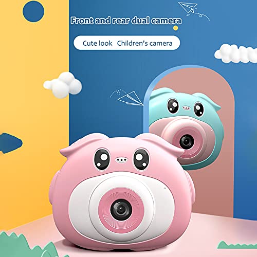 Niaviben Digital Camera for Kid's Cute Cartoon 1080p HD Mini Front and Rear Dual Camera Children's Digital Camera Blue