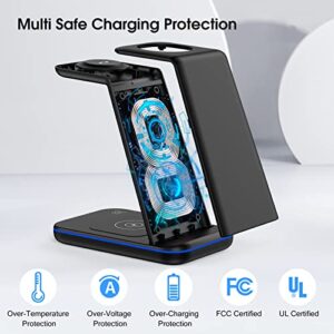 Wireless Charger 3 in 1 for iPhone/iWatch/Airpods Devices, Charging Station for iPhone 14/13/12/11/Pro Max/SE/X/XS/XR/8, Multi Charger Stand for Apple Watch iWatch 8/7/6/SE/5/4/3/2, Airpods 3/Pro/2