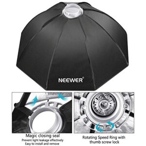 Neewer 24 inches/60 centimeters Octagon Softbox with Bowens Mount Speedring and Bag for Speedlite Studio Flash Monolight,Portrait and Product Photography
