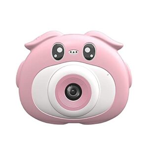 niaviben digital camera for kid’s cute cartoon 1080p hd mini front and rear dual camera children’s digital camera pink