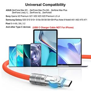 Type-C Charger Fast Charging Cable, 5A 3.3Ft/1M USB A to USB C Super Fast Charger Cable 180° Rotation LED Display, Compatible with Samsung Galaxy S21 S20, Note 20 10, Sony, PS5, LG, Pixel etc