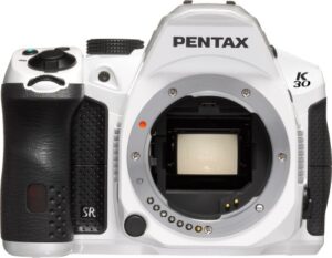 pentax k-30 weather-sealed 16 mp cmos digital slr (white, body only) (discontinued by manufacturer)