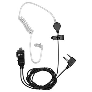 COISOUND Two Way Radio Earpiece | Walkie Talkie Headset Compatible Midland AVPH3(Black Pair)