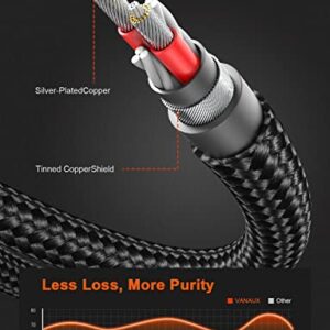 VANAUX 90 Degree Right Angle Aux Cable Male to Male 3.5mm Audio Cable Stereo Aux Cord Compatible with Laptop, Smartphone, Music Player,Tablets,Speakers (3.3feet/1m)