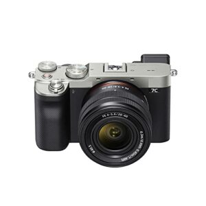 camera 7c a7c full-frame mirrorless camera digital camera with 28-60 mm lens compact camera professional photography digital camera (color : silver)
