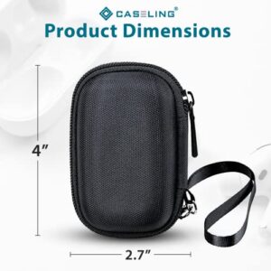 Caseling Carrying Hard Case for Sandisk Clip Jam/Sansa Clip Plus/Clip Sport MP3 Player. - Apple iPod Nano, iPod Shuffle. – Black.