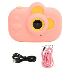 boxwizard 1080p 2inch kids camera cute cartoon design hd digital children selfie camera for birthday (pink)