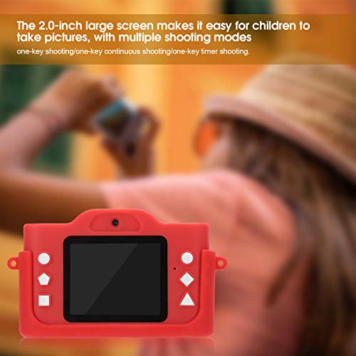 Tgoon Child Camera, Silicone and ABS 1920x1080px 2.0 Inches IPS Screen Lovely Round Appearance