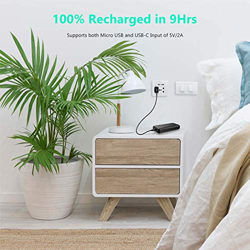 Miady 2-Pack 20000mAh Portable Charger Power Bank, Dual USB Output and USB-C Input, Fast Charging Battery Pack Charger for iPhone X, Galaxy S9, Pixel 3 and etc