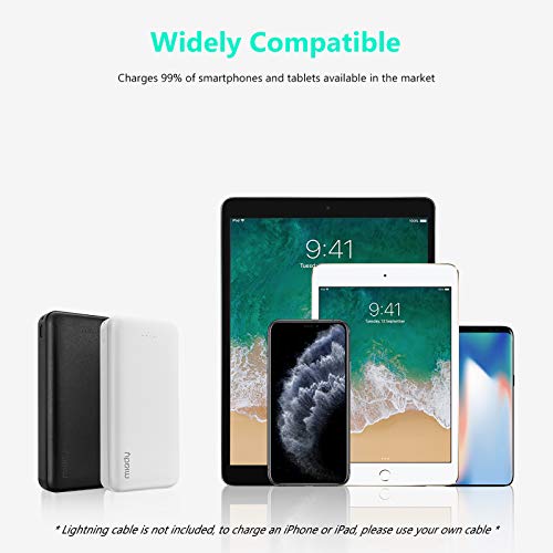Miady 2-Pack 20000mAh Portable Charger Power Bank, Dual USB Output and USB-C Input, Fast Charging Battery Pack Charger for iPhone X, Galaxy S9, Pixel 3 and etc