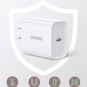 UGREEN 30W USB C Wall Charger - PD Fast Charger USB-C Power Adapter Compatible for MacBook Air, iPhone 14/14 Pro/13 Pro/13 Pro Max, Galaxy S22 Ultra/S21/S20, iPad Mini/Pro, Pixel 6, Airpods