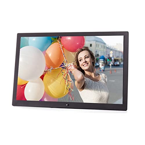 Family 15 Inch Screen LED Backlight HD 1280 * 800 Digital Photo Frame Electronic Album Picture Music Movie Full Function Good Gift (Color : Black4GB, Size : AU Plug)