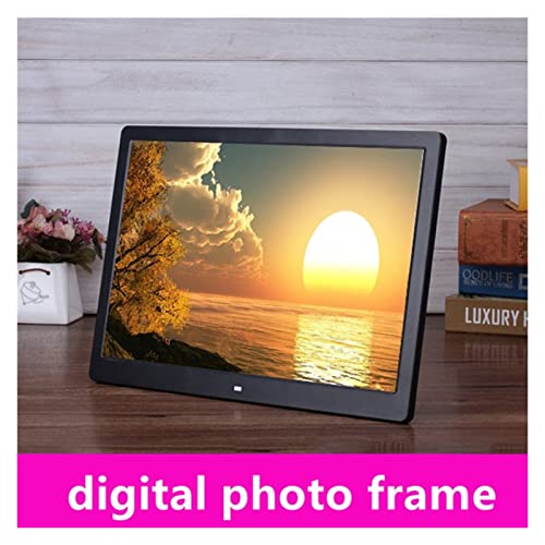 Family 15 Inch Screen LED Backlight HD 1280 * 800 Digital Photo Frame Electronic Album Picture Music Movie Full Function Good Gift (Color : Black4GB, Size : AU Plug)