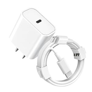 iphone charger fast charging cable,【apple mfi certified】 wabklove usb c wall charger fast charging 20w pd adapter with 3ft lightning cable for iphone 14/13 12 11pro max