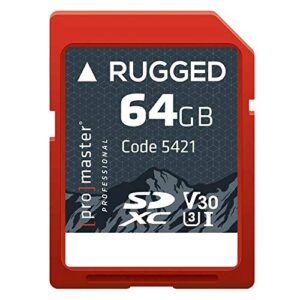 promaster sdxc 64gb rugged uhs-i memory card