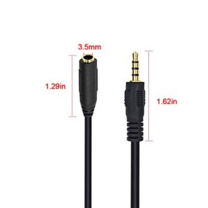 Poyiccot 3.5mm Splitter Mic and Audio Cable, 3.5mm Headphone Splitter 1 to 4 Ways 3.5mm (1/8") TRRS 4Pole Male to 4Female Cable for Earphone & Headset Phone (3.5mm trrs Aux Cable Spiltter )