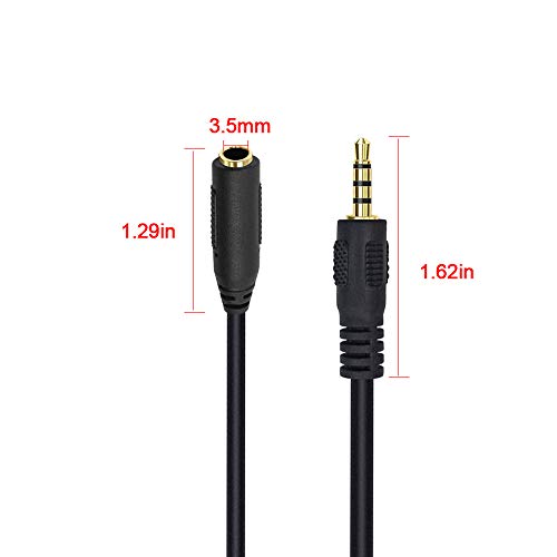 Poyiccot 3.5mm Splitter Mic and Audio Cable, 3.5mm Headphone Splitter 1 to 4 Ways 3.5mm (1/8") TRRS 4Pole Male to 4Female Cable for Earphone & Headset Phone (3.5mm trrs Aux Cable Spiltter )